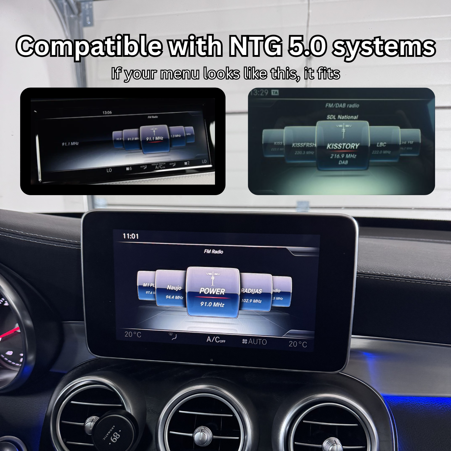 Mercedes-Benz Wireless CarPlay & Android Auto integration for NTG5.0 system (2014-2020)