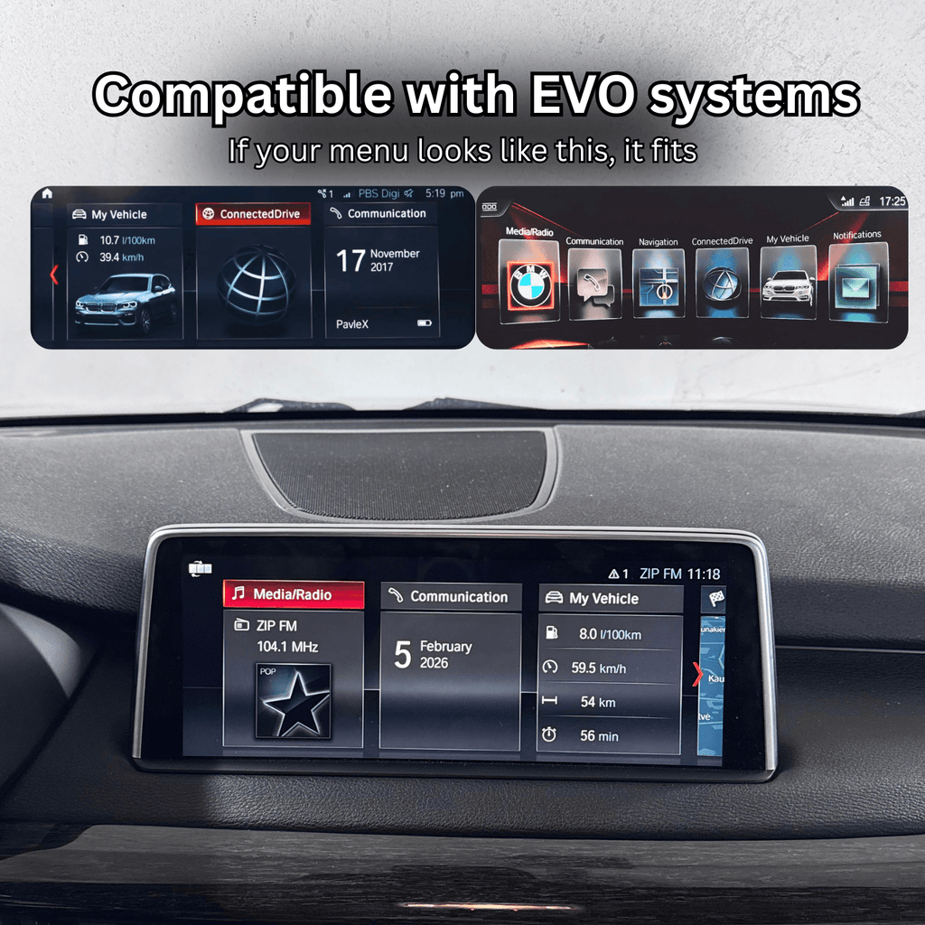 BMW Wireless CarPlay & Android Auto integration for EVO system (2016-2022)