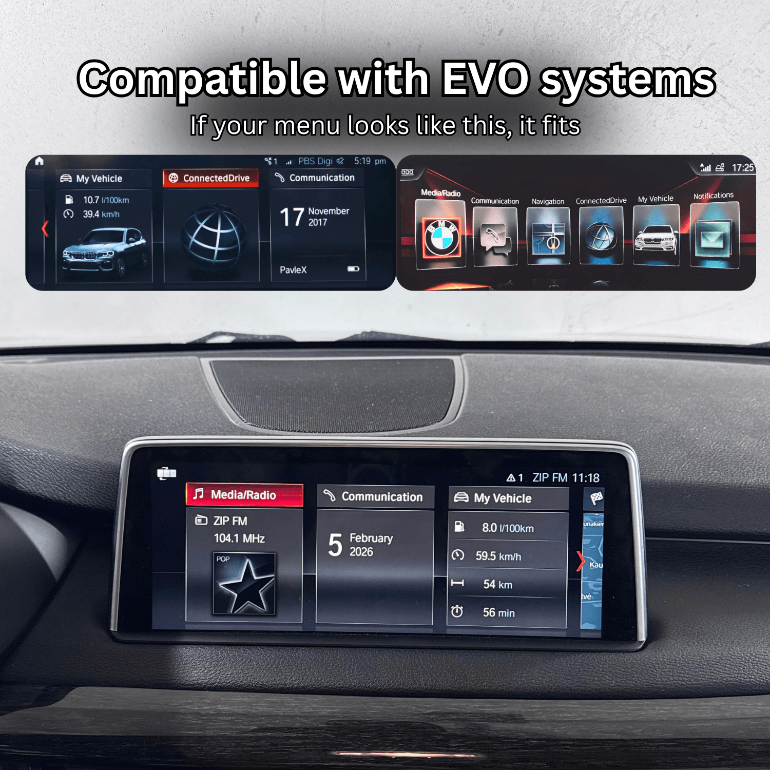 BMW Wireless CarPlay & Android Auto integration for EVO system (2016-2022)