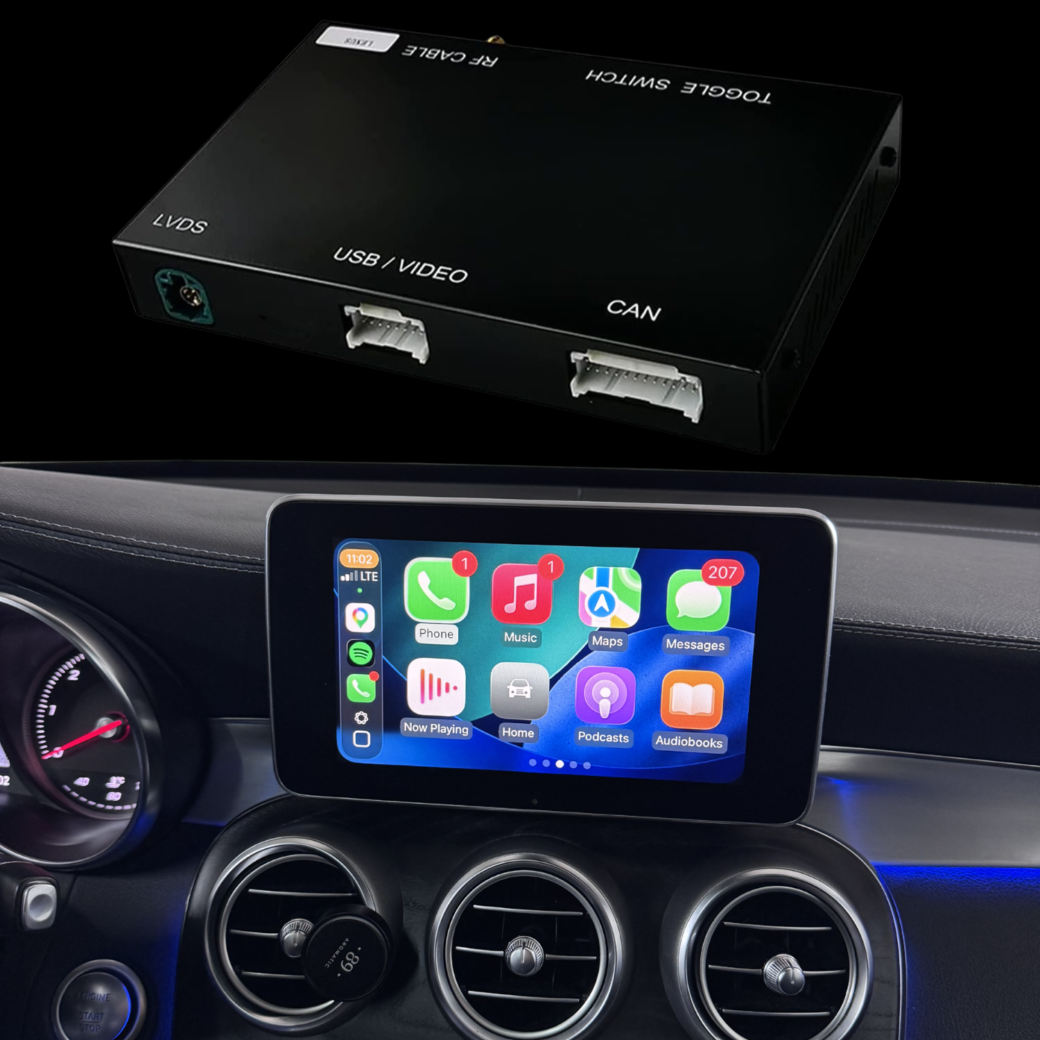 Mercedes-Benz Wireless CarPlay & Android Auto integration for NTG5.0 system (2014-2020)