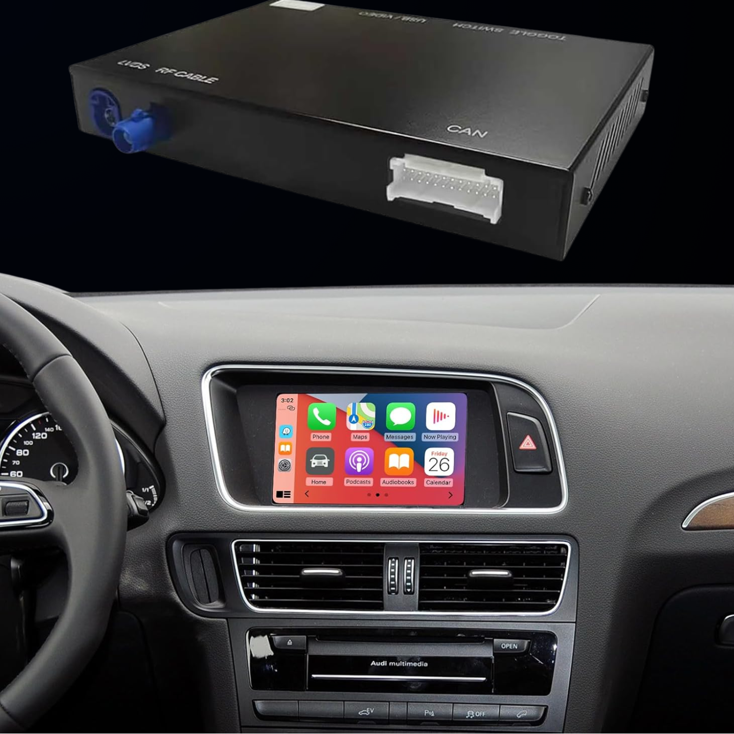 Audi A4 A5 A6 A7 A8 Q3 Q5 Q7 Wireless Apple CarPlay & Android Auto module for MMI 3G system